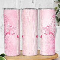 Breast Cancer Awareness Skinny Tumbler Maile Pikake Lokelani Crown Flower Lei Inspired LT9 - Polynesian Pride