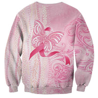 Breast Cancer Awareness Sweatshirt Maile Pikake Lokelani Crown Flower Lei Inspired