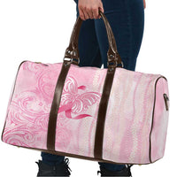 Breast Cancer Awareness Travel Bag Maile Pikake Lokelani Crown Flower Lei Inspired
