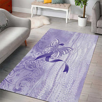 Epilepsy Awareness Area Rug Maile Pikake Lokelani Crown Flower Lei Inspired