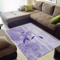 Epilepsy Awareness Area Rug Maile Pikake Lokelani Crown Flower Lei Inspired