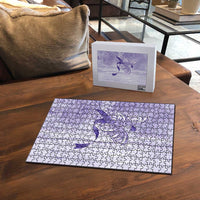 Epilepsy Awareness Puzzle Maile Pikake Lokelani Crown Flower Lei Inspired