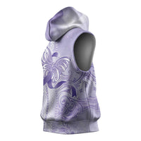 Epilepsy Awareness Sleeveless Hoodie Maile Pikake Lokelani Crown Flower Lei Inspired
