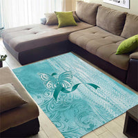 PTSD Awareness Area Rug Maile Pikake Lokelani Crown Flower Lei Inspired