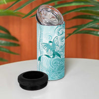 PTSD Awareness 4 in 1 Can Cooler Tumbler Maile Pikake Lokelani Crown Flower Lei Inspired