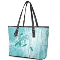 PTSD Awareness Leather Tote Bag Maile Pikake Lokelani Crown Flower Lei Inspired