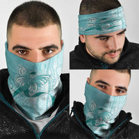 PTSD Awareness Neck Gaiter Maile Pikake Lokelani Crown Flower Lei Inspired