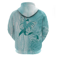PTSD Awareness Zip Hoodie Maile Pikake Lokelani Crown Flower Lei Inspired