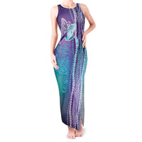 Suicide Prevention Awareness Tank Maxi Dress Maile Pikake Lokelani Crown Flower Lei Inspired