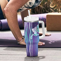 Suicide Prevention Awareness Tumbler With Handle Maile Pikake Lokelani Crown Flower Lei Inspired