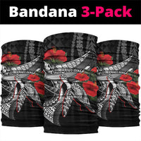 Hawaiian Honu Personalized Neck Gaiter Black Tribal Hook Pattern