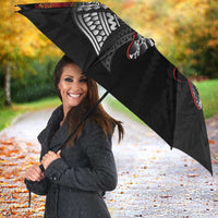 Hawaiian Honu Personalized Umbrella Black Tribal Hook Pattern
