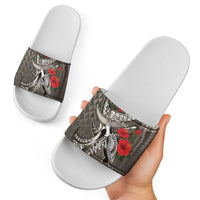 Hawaiian Honu Personalized Slide Sandals Mocha Mousse Hibiscus Tribal Hook Pattern