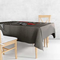Hawaiian Honu Personalized Tablecloth Mocha Mousse Hibiscus Tribal Hook Pattern