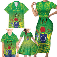 Cook Islands Constitution Day Family Matching Short Sleeve Bodycon Dress and Hawaiian Shirt Kuki Airani Since 1965 LT9 - Polynesian Pride