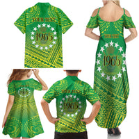 Cook Islands Constitution Day Family Matching Summer Maxi Dress and Hawaiian Shirt Kuki Airani Since 1965 LT9 - Polynesian Pride