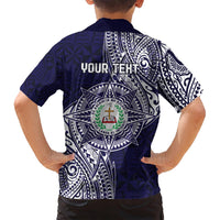 Personalised Tonga Sia'atoutai Theological College Family Matching Off Shoulder Short Dress and Hawaiian Shirt Since 1948 Special Kupesi Pattern LT9 - Polynesian Pride