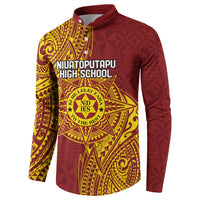Personalised Tonga Niuatoputapu High School Button Sweatshirt Special Kupesi Pattern