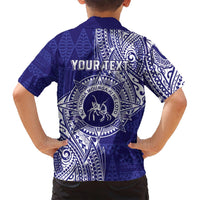 Personalised Tonga Queen Salote College Family Matching Off Shoulder Short Dress and Hawaiian Shirt Kolisi Fefine 1926 Special Kupesi Pattern LT9 - Polynesian Pride