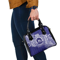 Personalised Tonga Queen Salote College Shoulder Handbag Kolisi Fefine 1926 Special Kupesi Pattern LT9 - Polynesian Pride