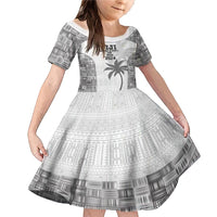 Custom Fiji Rugby Family Matching Mermaid Dress and Hawaiian Shirt History Champions World Cup 7s - White LT9 Daughter's Dress White - Polynesian Pride