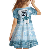 Custom Fiji Rugby Family Matching Tank Maxi Dress and Hawaiian Shirt History Champions World Cup 7s - Bllue LT9 - Polynesian Pride