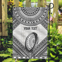 Custom Rugby Fiji National Heritage Garden Flag White Traditional Masi Inspired