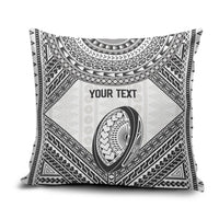 Custom Rugby Fiji National Heritage Pillow Cover White Traditional Masi Inspired