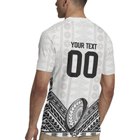 Custom Rugby Fiji National Heritage Rugby Jersey White Traditional Masi Inspired