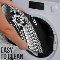 Custom Rugby Fiji Bathroom Set Black Traditional Masi Inspired