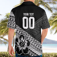 Custom Rugby Fiji Hawaiian Shirt Black Traditional Masi Inspired LT9 - Polynesian Pride