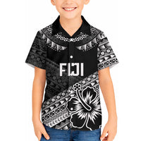 Custom Rugby Fiji Hawaiian Shirt Black Traditional Masi Inspired LT9 - Polynesian Pride