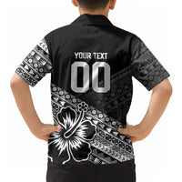 Custom Rugby Fiji Hawaiian Shirt Black Traditional Masi Inspired LT9 - Polynesian Pride