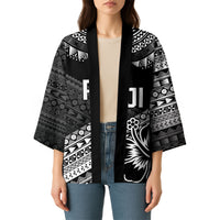 Custom Rugby Fiji Kimono Black Traditional Masi Inspired