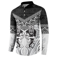 Custom Rugby New Zealand Black Fern Button Sweatshirt Niho Taniwha Inspired