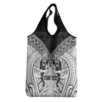Custom Rugby New Zealand Black Fern Grocery Bag Niho Taniwha Inspired