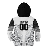 Custom Rugby New Zealand Black Fern Kid Hoodie Niho Taniwha Inspired