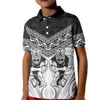 Custom Rugby New Zealand Black Fern Kid Polo Shirt Niho Taniwha Inspired