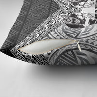 Custom Rugby New Zealand Black Fern Pillow Cover Niho Taniwha Inspired