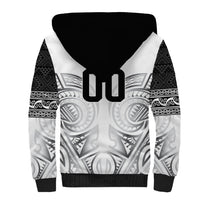 Custom Rugby New Zealand Black Fern Sherpa Hoodie Niho Taniwha Inspired