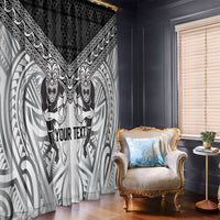 Custom Rugby New Zealand Black Fern Window Curtain Niho Taniwha Inspired