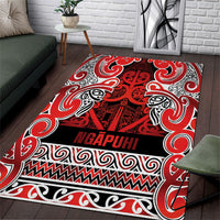 Aotearoa Iwi Ngapuhi Area Rug Maori Wharenui House Tribal Pattern LT9 Red - Polynesian Pride
