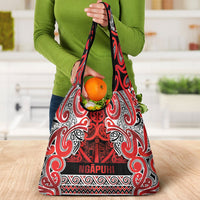 Aotearoa Iwi Ngapuhi Grocery Bag Maori Wharenui House Tribal Pattern LT9 - Polynesian Pride