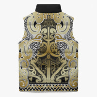 Aotearoa Iwi Ngati Whatua Sleeveless Puffer Jacket Maori Wharenui House Tribal Pattern LT9 - Polynesian Pride