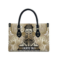Aotearoa Iwi Waikato Tainui Leather Bag Maori Wharenui House Tribal Pattern LT9 - Polynesian Pride