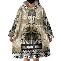 Aotearoa Iwi Waikato Tainui Wearable Blanket Hoodie Maori Wharenui House Tribal Pattern LT9 - Polynesian Pride