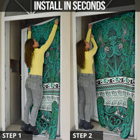 Aotearoa Iwi Ngai Tahu Door Cover Maori Wharenui House Tribal Pattern LT9 - Polynesian Pride