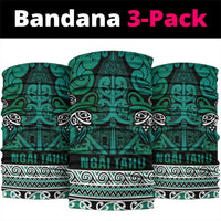 Aotearoa Iwi Ngai Tahu Neck Gaiter Maori Wharenui House Tribal Pattern LT9 package One Size: 25*50cm Turquoise - Polynesian Pride