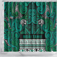Aotearoa Iwi Ngai Tahu Shower Curtain Maori Wharenui House Tribal Pattern LT9 - Polynesian Pride