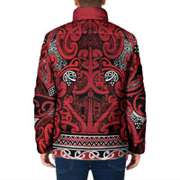 Aotearoa Iwi Ngati Kahungunu Padded Jacket Maori Wharenui House Tribal Pattern LT9 - Polynesian Pride